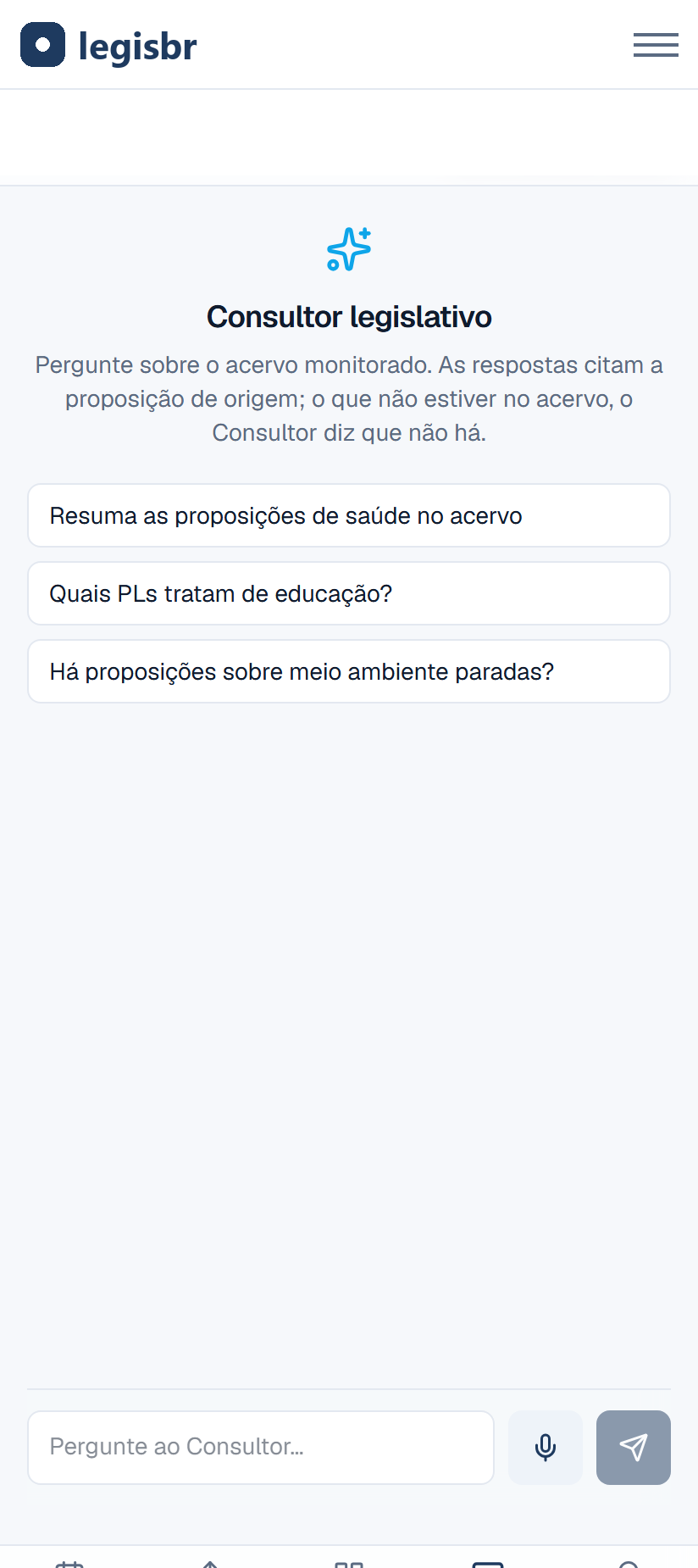 Chat Consultor legislativo