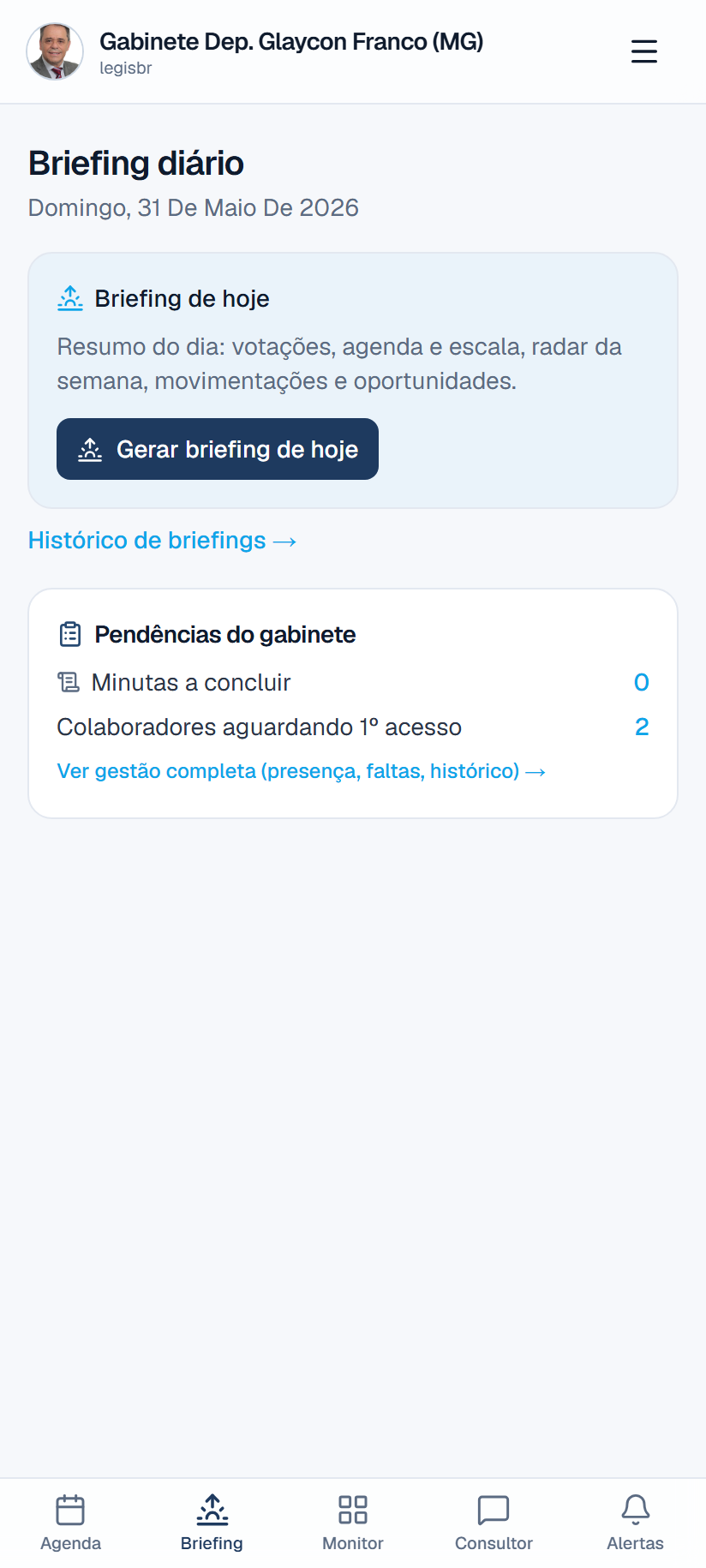 Briefing diário