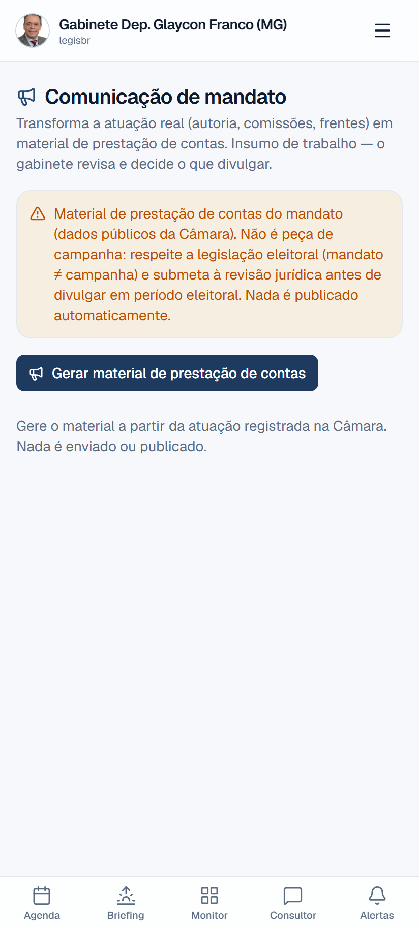 Comunicação de mandato